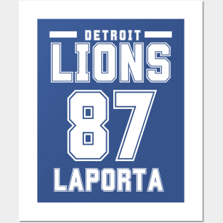 Detroit Lions Sam Laporta 87 American Football Posters and Art